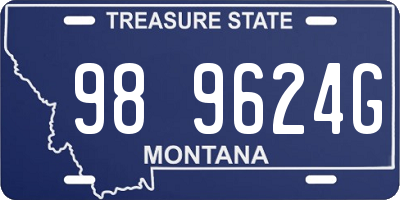 MT license plate 989624G