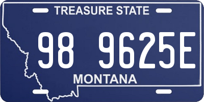 MT license plate 989625E