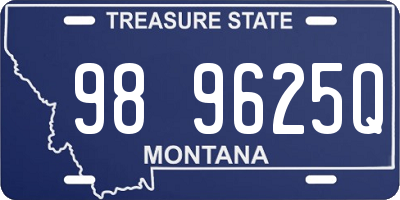 MT license plate 989625Q