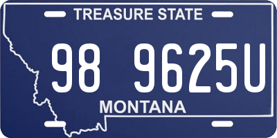 MT license plate 989625U