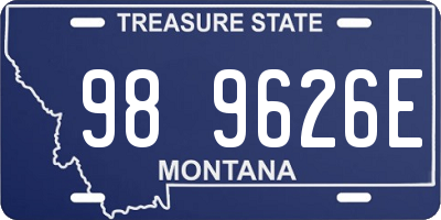 MT license plate 989626E