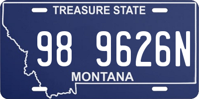 MT license plate 989626N