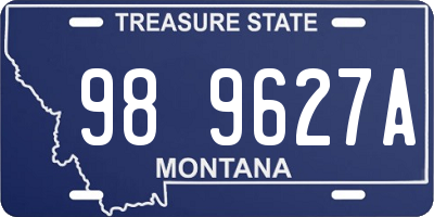 MT license plate 989627A