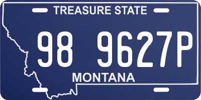MT license plate 989627P