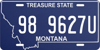 MT license plate 989627U