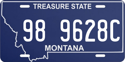 MT license plate 989628C