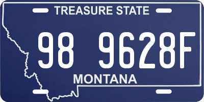 MT license plate 989628F