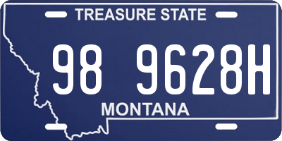 MT license plate 989628H