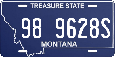 MT license plate 989628S