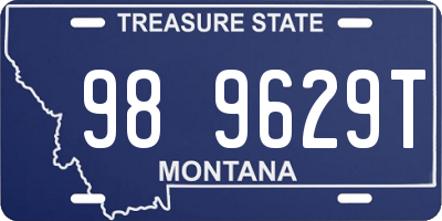 MT license plate 989629T