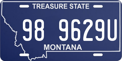 MT license plate 989629U