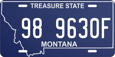 MT license plate 989630F