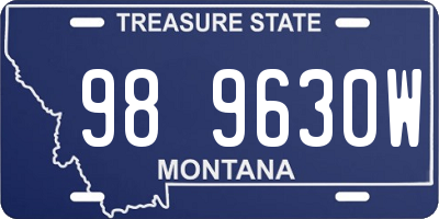 MT license plate 989630W