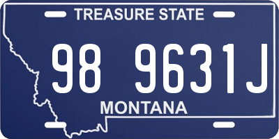 MT license plate 989631J
