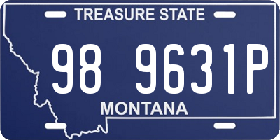 MT license plate 989631P