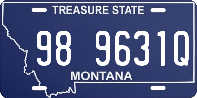 MT license plate 989631Q