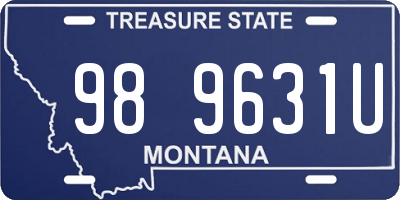 MT license plate 989631U