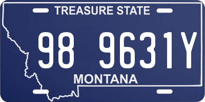 MT license plate 989631Y
