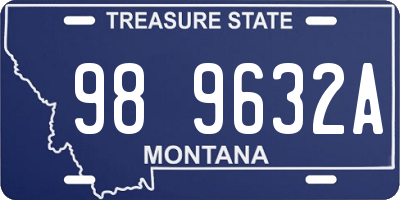 MT license plate 989632A