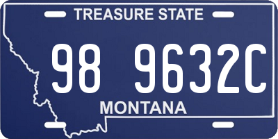 MT license plate 989632C