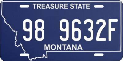 MT license plate 989632F