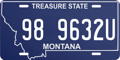 MT license plate 989632U