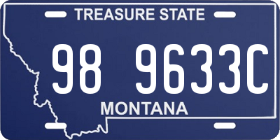 MT license plate 989633C