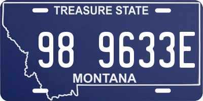 MT license plate 989633E