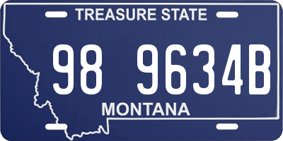 MT license plate 989634B