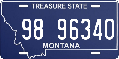 MT license plate 989634O