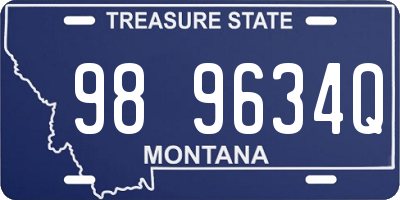 MT license plate 989634Q