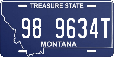 MT license plate 989634T