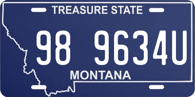 MT license plate 989634U