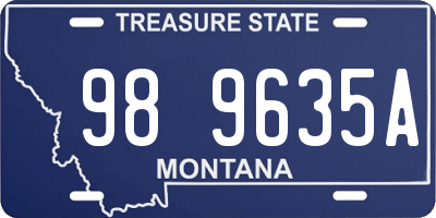 MT license plate 989635A