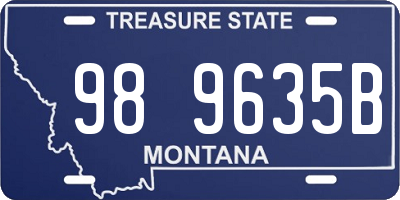MT license plate 989635B
