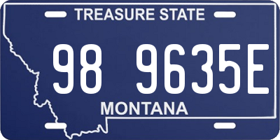 MT license plate 989635E