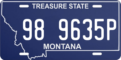MT license plate 989635P