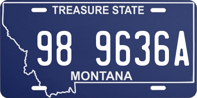 MT license plate 989636A