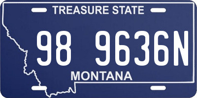 MT license plate 989636N