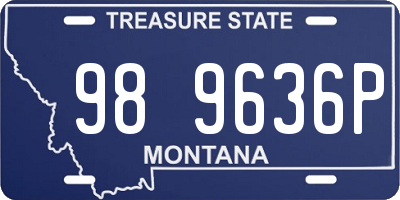 MT license plate 989636P