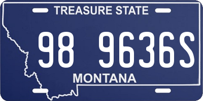 MT license plate 989636S