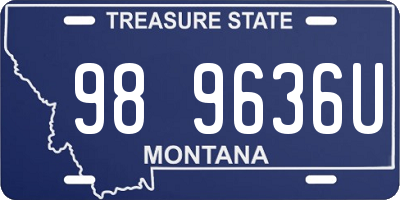 MT license plate 989636U