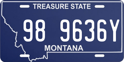 MT license plate 989636Y