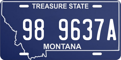 MT license plate 989637A