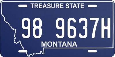 MT license plate 989637H