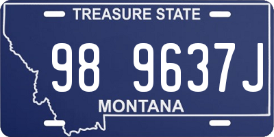 MT license plate 989637J
