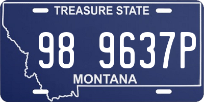 MT license plate 989637P
