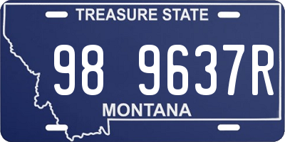 MT license plate 989637R