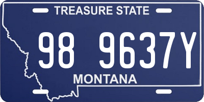 MT license plate 989637Y