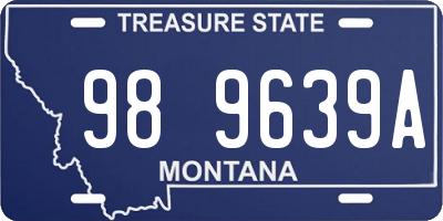 MT license plate 989639A